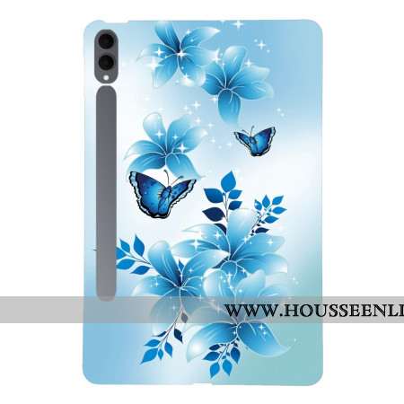 Coque Samsung Galaxy Tab S11 Ultra Papillons Bleus