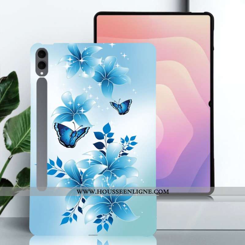 Coque Samsung Galaxy Tab S11 Ultra Papillons Bleus