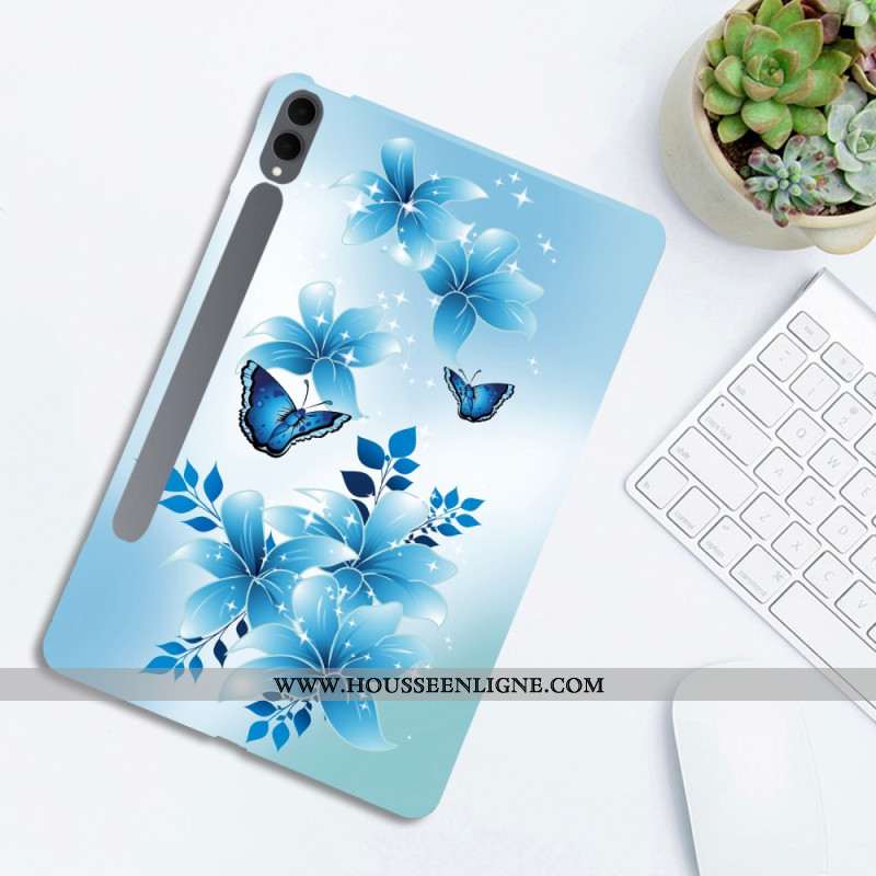 Coque Samsung Galaxy Tab S11 Ultra Papillons Bleus