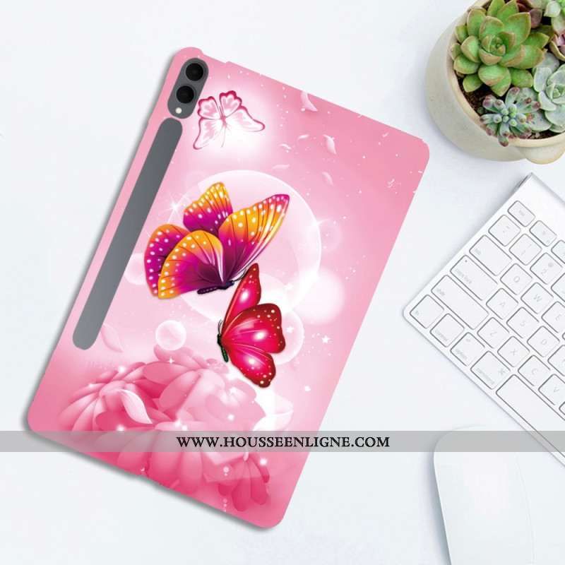 Coque Samsung Galaxy Tab S11 Ultra Papillons Roses