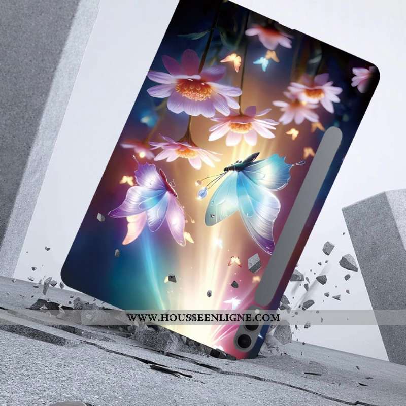 Coque Samsung Galaxy Tab S11 Ultra Papillons sous la Lumière