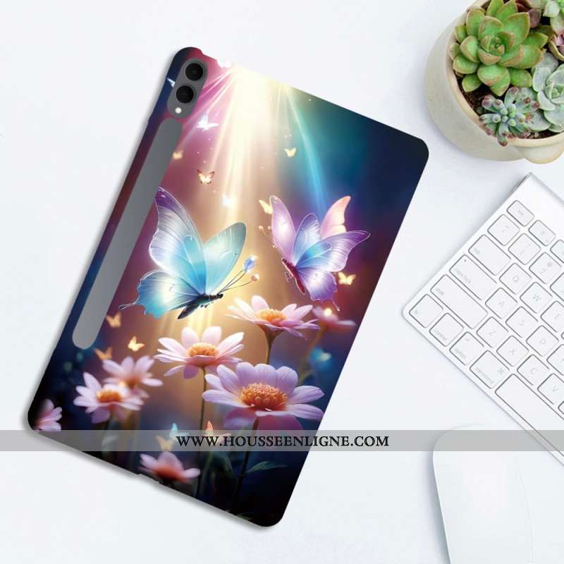 Coque Samsung Galaxy Tab S11 Ultra Papillons sous la Lumière
