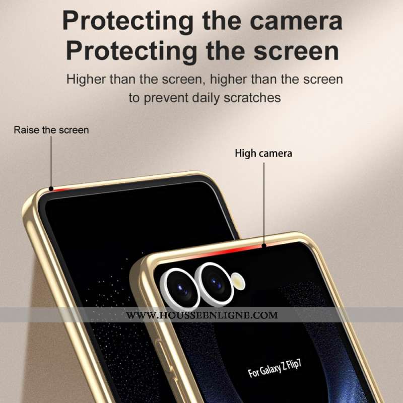 Coque Samsung Galaxy Z Flip 7 5G Premium avec Film Protecteur Écran Arrière