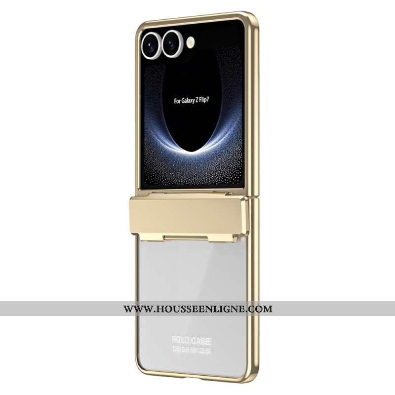 Coque Samsung Galaxy Z Flip 7 5G Rebord Métallisé avec Protecteur Écran