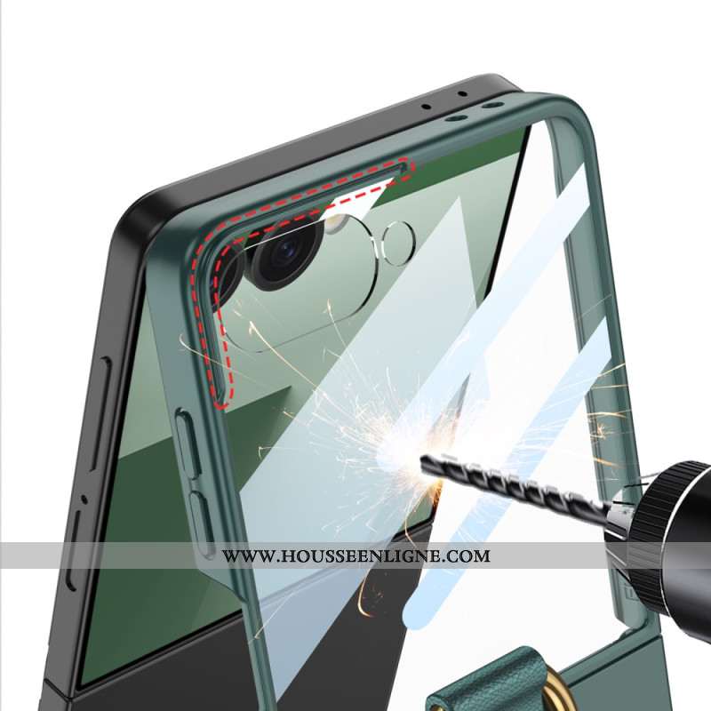 Coque Samsung Galaxy Z Flip 7 Anneau-Support GKK