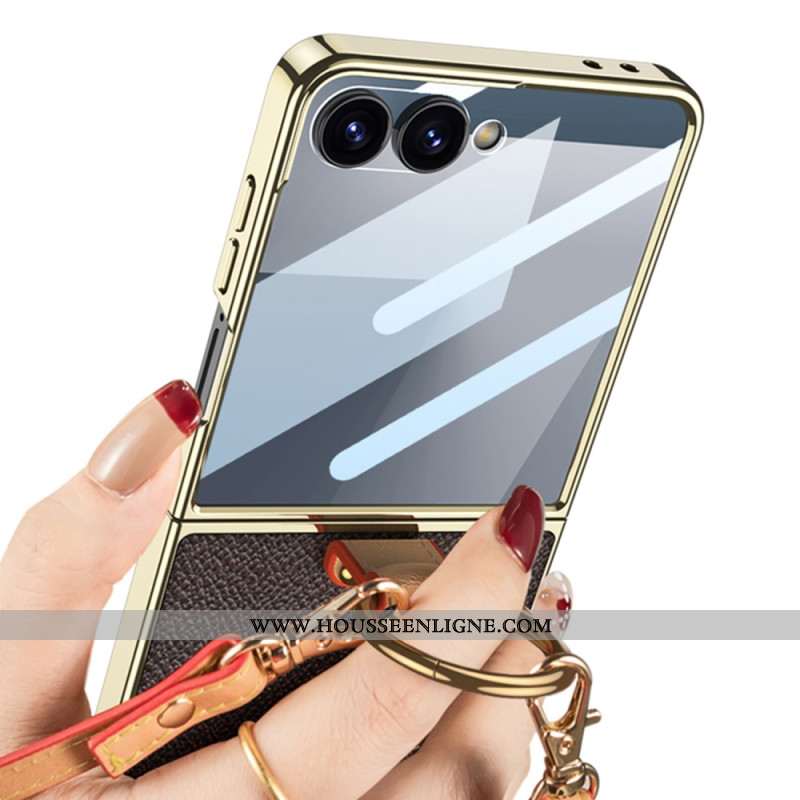 Coque Samsung Galaxy Z Flip 7 Anneau-Support et Bandoulière Détachable