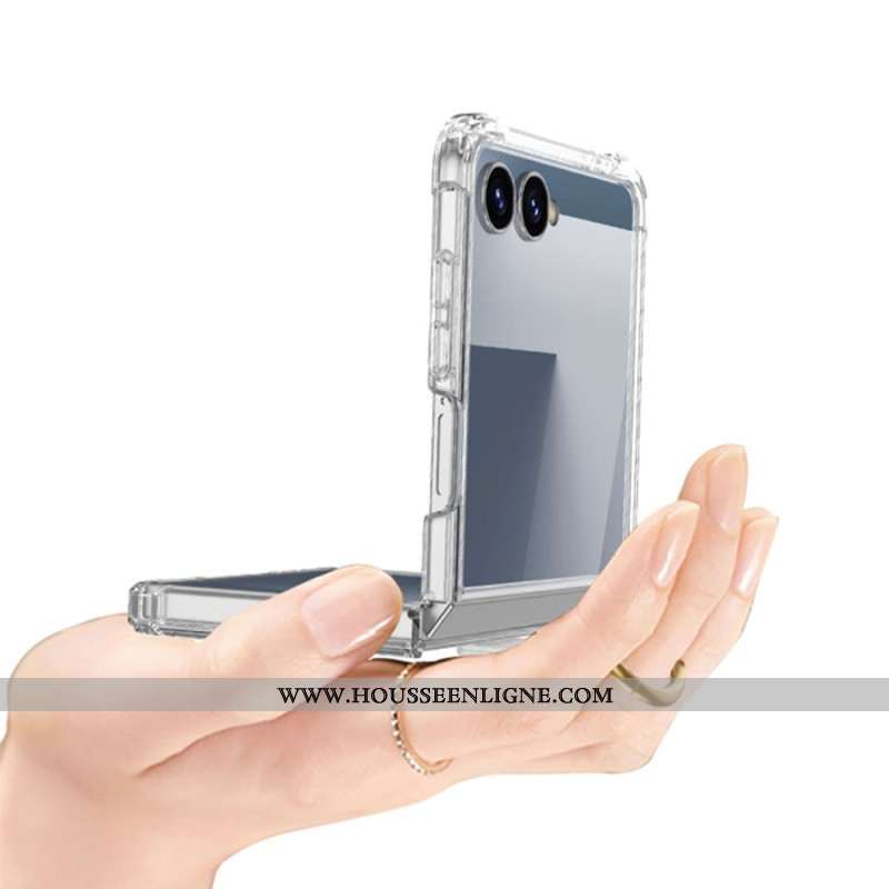 Coque Samsung Galaxy Z Flip 7 Anneau-Support et Protection Antichoc
