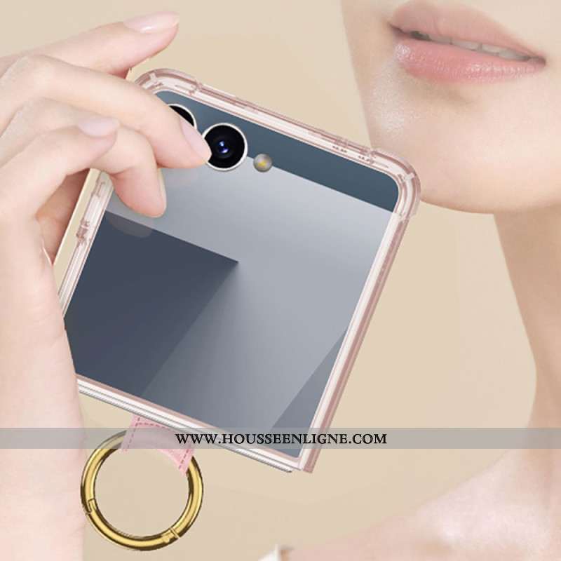 Coque Samsung Galaxy Z Flip 7 Anneau-Support et Protection Antichoc