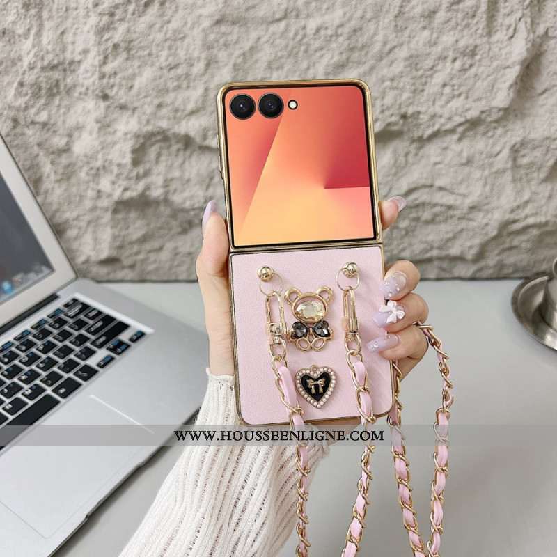 Coque Samsung Galaxy Z Flip 7 Breloque et Bandoulière