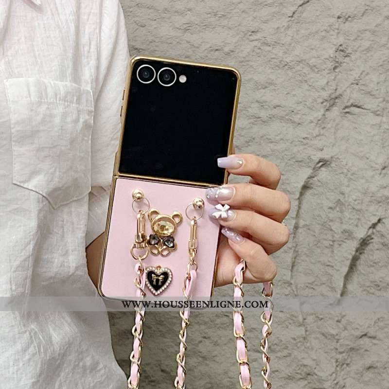 Coque Samsung Galaxy Z Flip 7 Breloque et Bandoulière