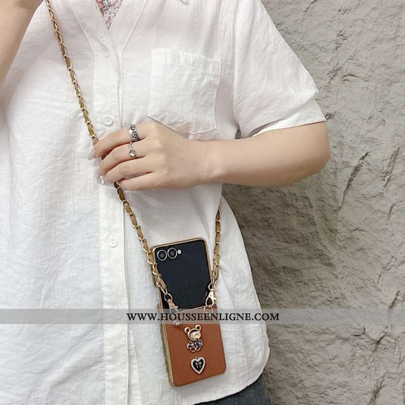 Coque Samsung Galaxy Z Flip 7 Breloque et Bandoulière