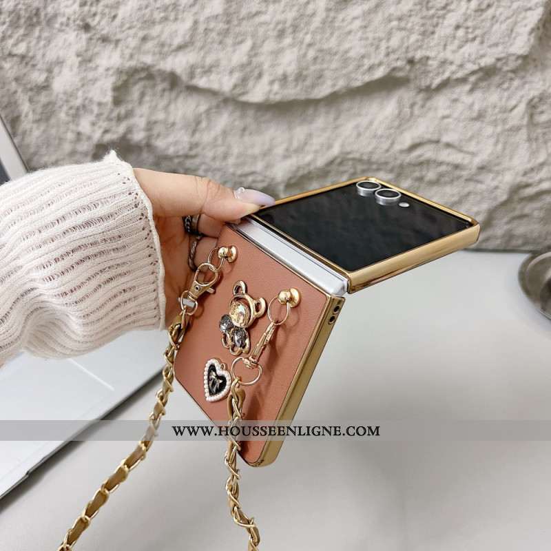 Coque Samsung Galaxy Z Flip 7 Breloque et Bandoulière