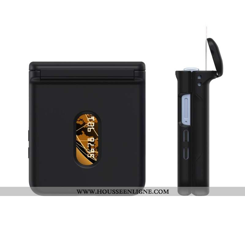 Coque Samsung Galaxy Z Flip 7 Charnière à Ressort et Porte-Carte