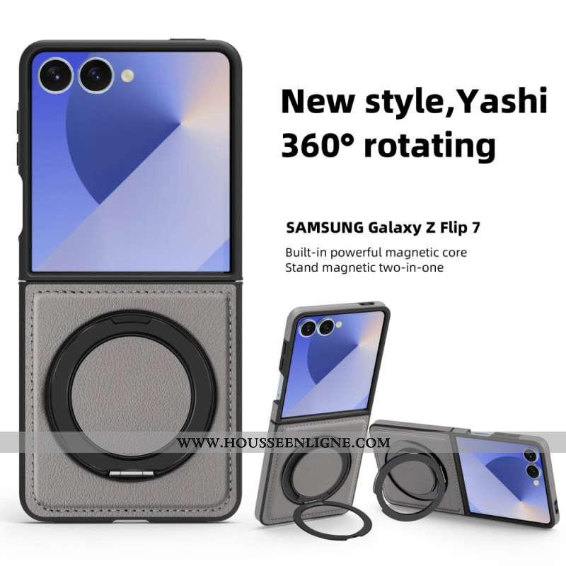 Coque Samsung Galaxy Z Flip 7 Compatible MagSafe Anneau-Support