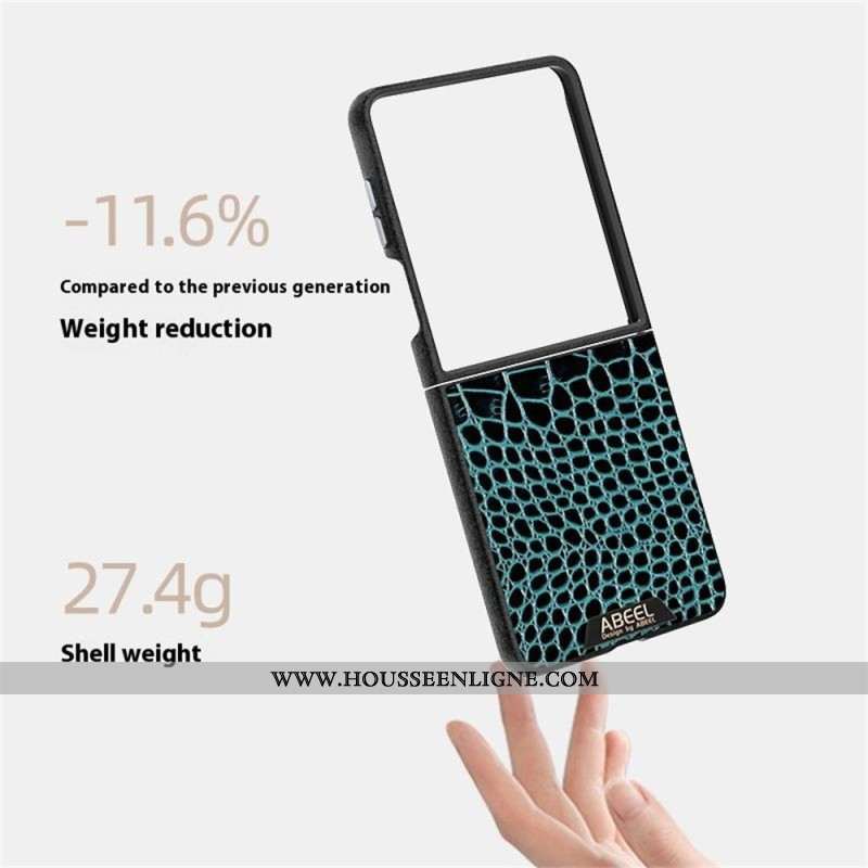 Coque Samsung Galaxy Z Flip 7 Compatible MagSafe Texture Crocodile ABEEL