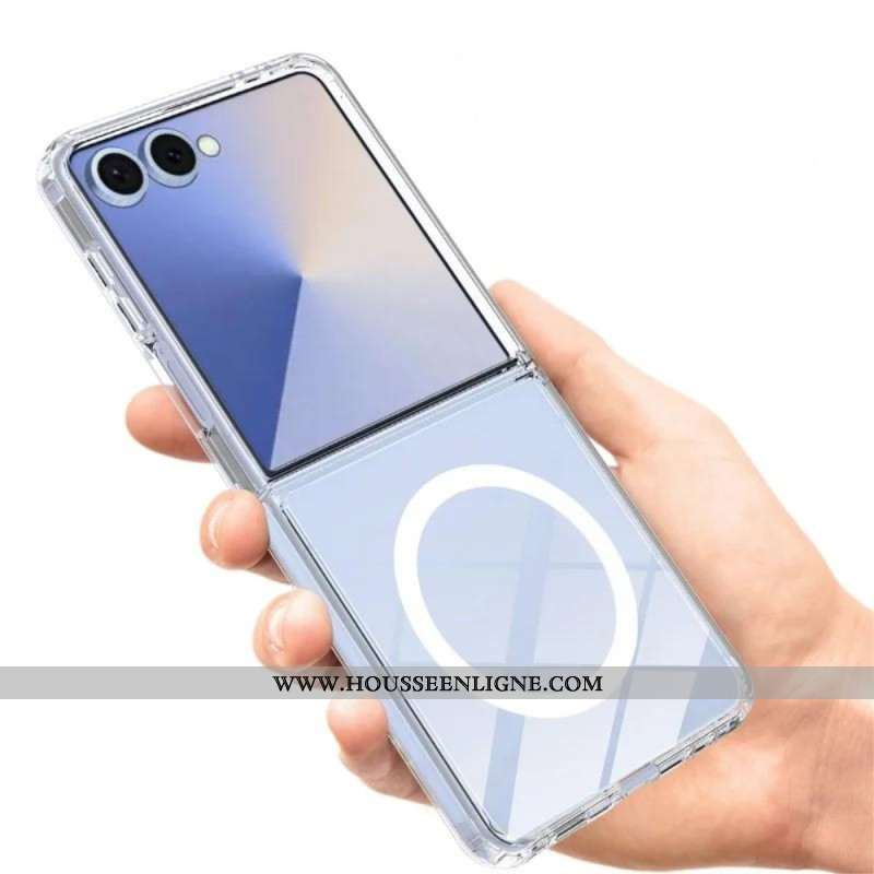 Coque Samsung Galaxy Z Flip 7 Compatible MagSafe Transparente
