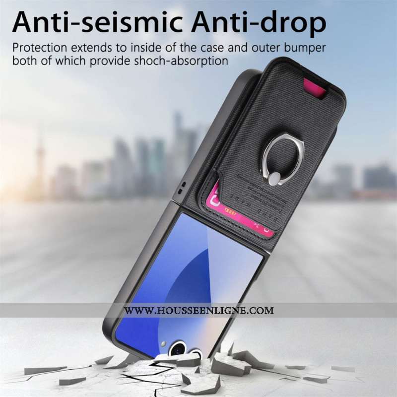 Coque Samsung Galaxy Z Flip 7 Compatible MagSafe avec Porte-Cartes Détachable