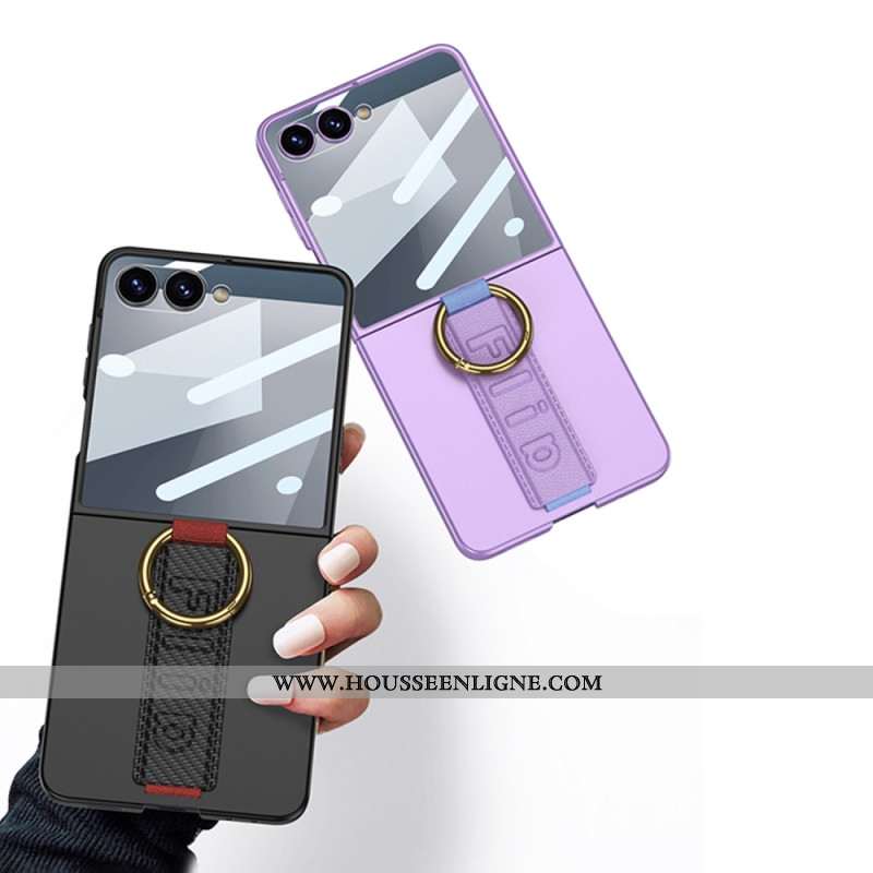 Coque Samsung Galaxy Z Flip 7 Dragonne et Protection Écran GKK