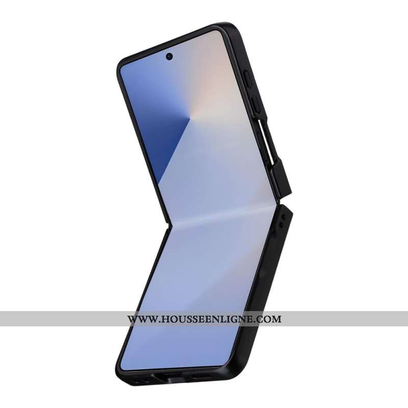 Coque Samsung Galaxy Z Flip 7 Effet Cuir Monochrome