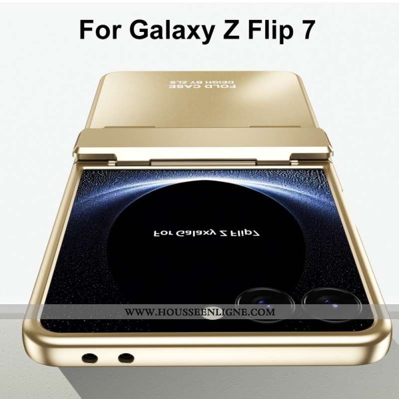 Coque Samsung Galaxy Z Flip 7 Effet Métal avec Protection Écran