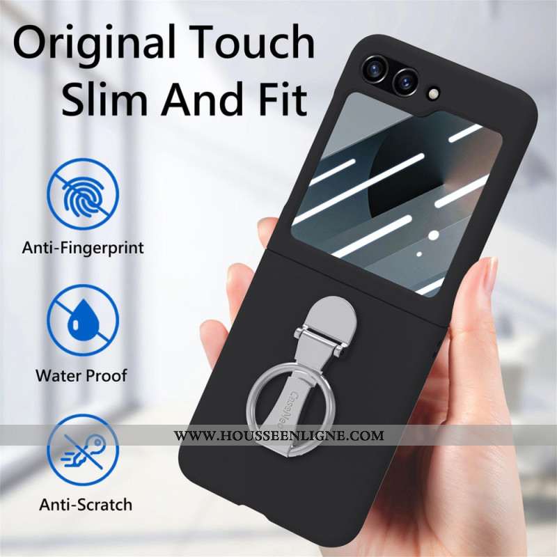 Coque Samsung Galaxy Z Flip 7 FE / Z Flip 6 Anneau-Support et Protecteur Écran Arrière