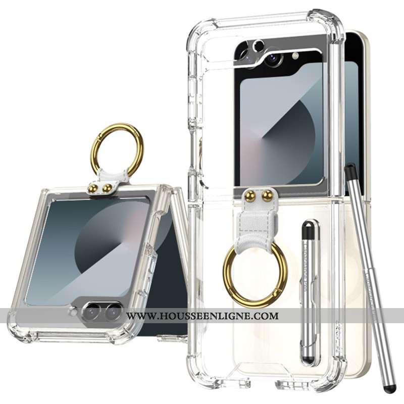 Coque Samsung Galaxy Z Flip 7 FE / Z Flip 6 Anneau-Support et Stylet