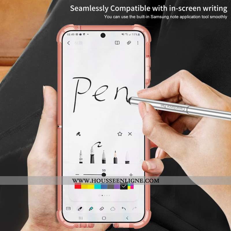 Coque Samsung Galaxy Z Flip 7 FE / Z Flip 6 Anneau-Support et Stylet