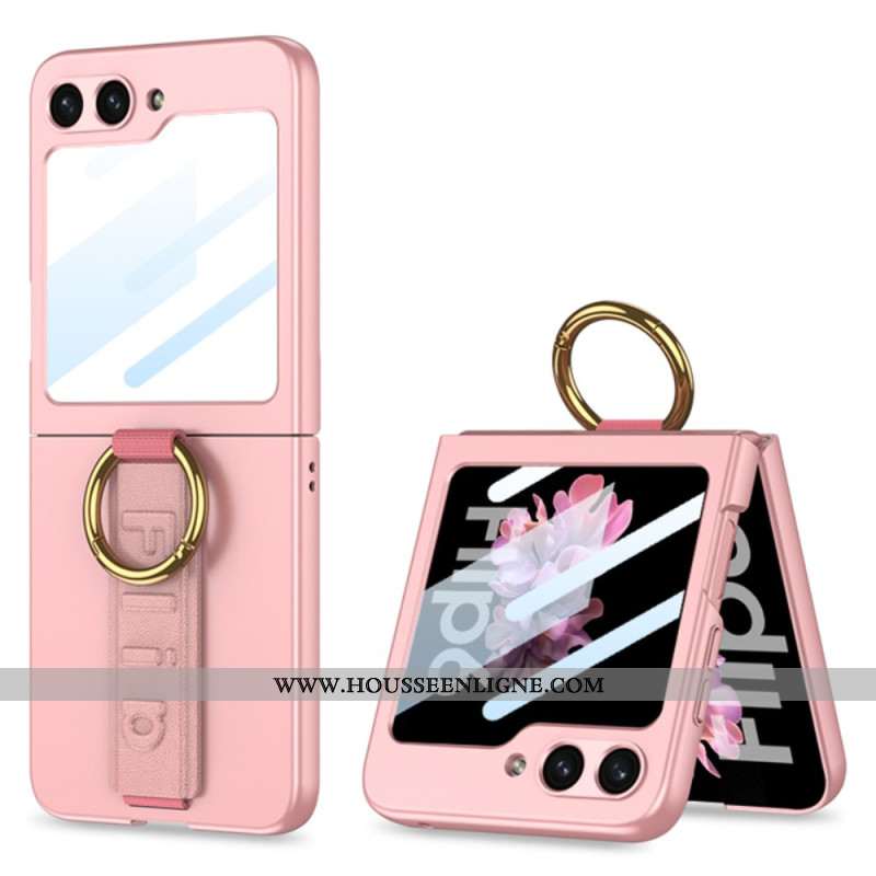 Coque Samsung Galaxy Z Flip 7 FE / Z Flip 6 Anneau-Suppport et Sangle GKK
