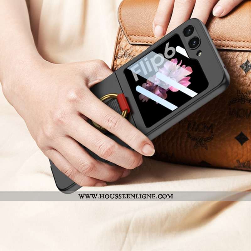 Coque Samsung Galaxy Z Flip 7 FE / Z Flip 6 Anneau-Suppport et Sangle GKK