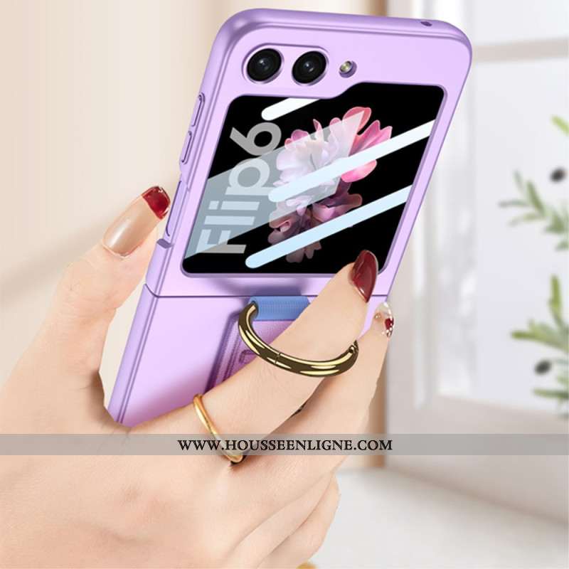 Coque Samsung Galaxy Z Flip 7 FE / Z Flip 6 Anneau-Suppport et Sangle GKK