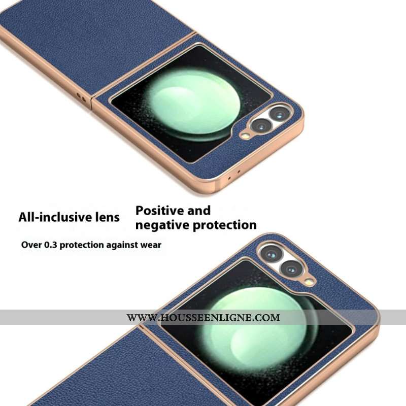 Coque Samsung Galaxy Z Flip 7 FE / Z Flip 6 Classique Cuir ABEEL