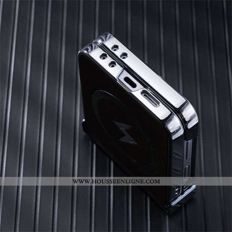 Coque Samsung Galaxy Z Flip 7 FE / Z Flip 6 Compatible MagSafe Effet Cuir