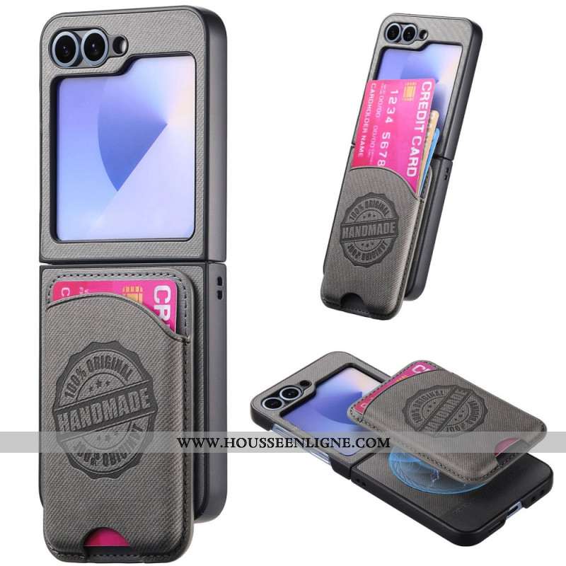 Coque Samsung Galaxy Z Flip 7 FE / Z Flip 6 Compatible MagSafe Porte-Cartes Détachable