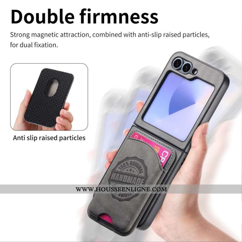 Coque Samsung Galaxy Z Flip 7 FE / Z Flip 6 Compatible MagSafe Porte-Cartes Détachable