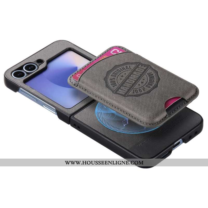 Coque Samsung Galaxy Z Flip 7 FE / Z Flip 6 Compatible MagSafe Porte-Cartes Détachable