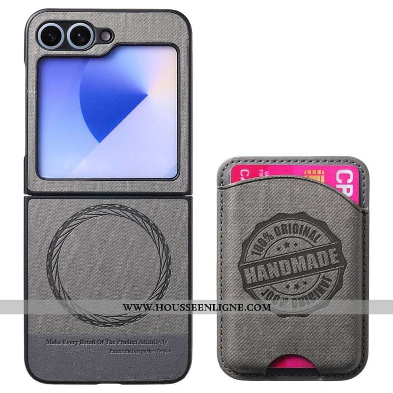 Coque Samsung Galaxy Z Flip 7 FE / Z Flip 6 Compatible MagSafe Porte-Cartes Détachable