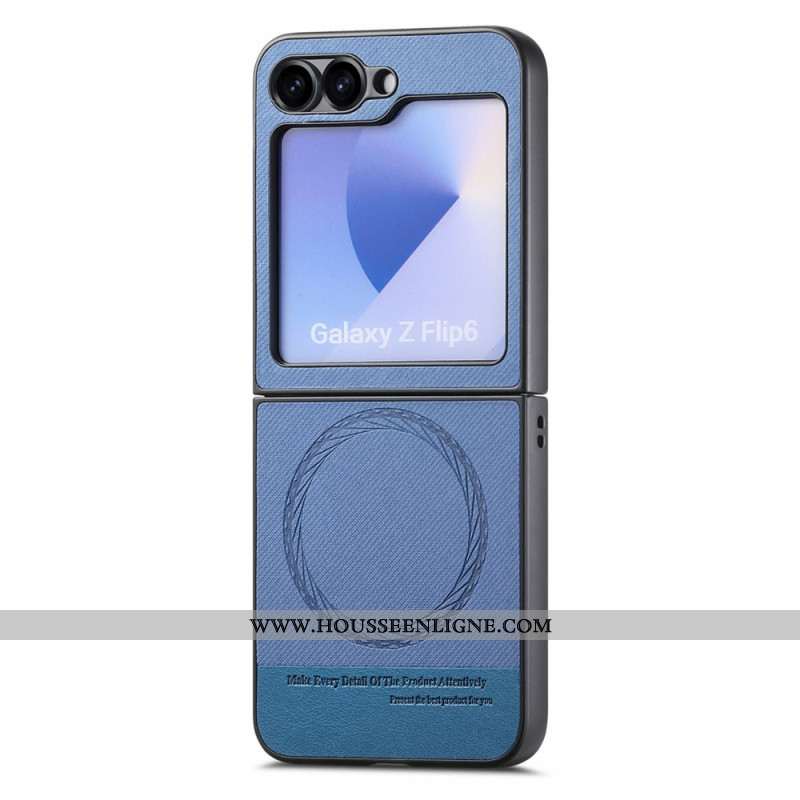 Coque Samsung Galaxy Z Flip 7 FE / Z Flip 6 Compatible MagSafe Texture Denim