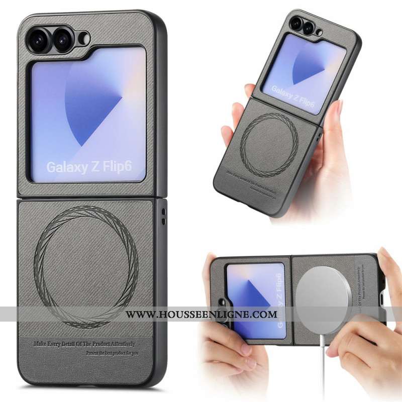 Coque Samsung Galaxy Z Flip 7 FE / Z Flip 6 Compatible MagSafe Texture Denim