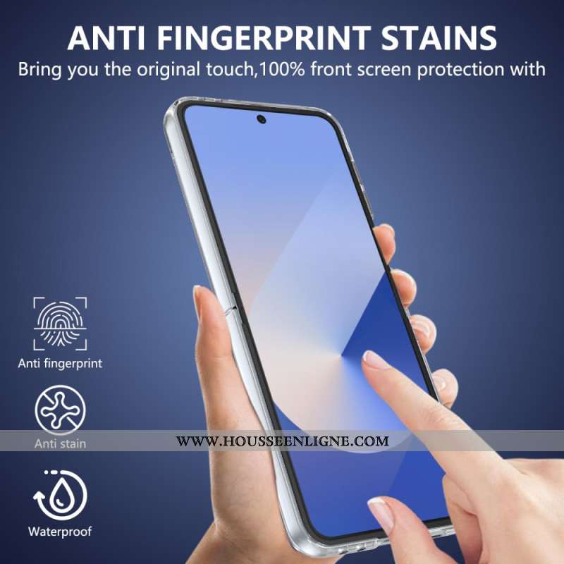 Coque Samsung Galaxy Z Flip 7 FE / Z Flip 6 Compatible MagSafe Translucide avec Protecteur Écran