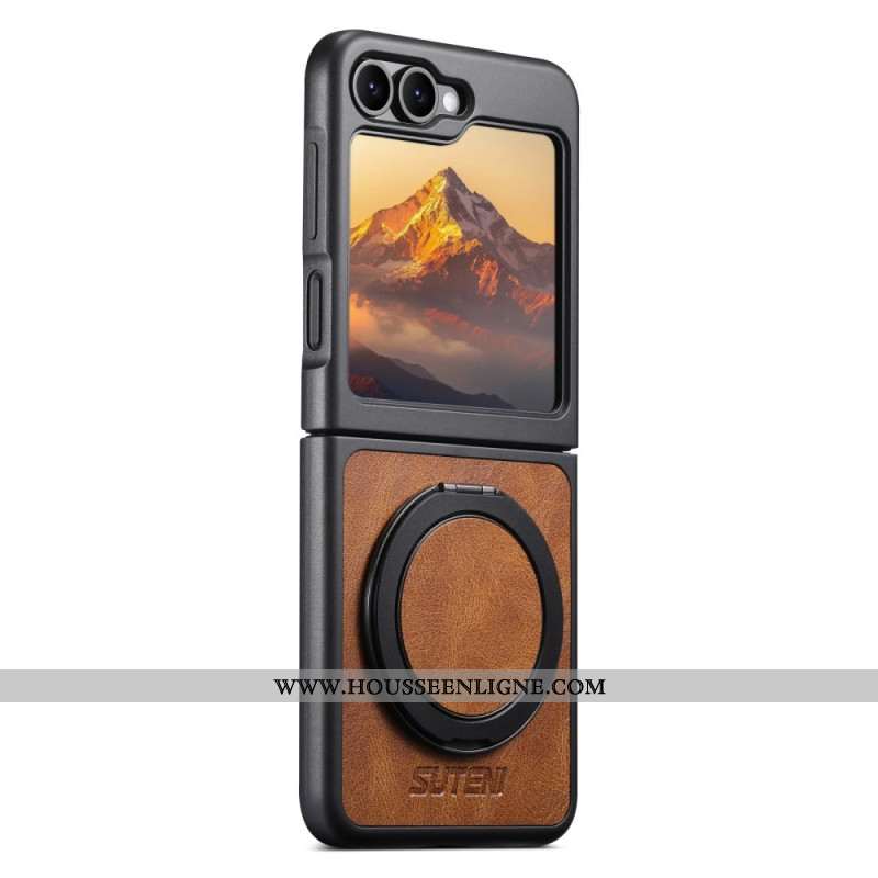 Coque Samsung Galaxy Z Flip 7 FE / Z Flip 6 Compatible MagSafe avec Anneau-Support SUTENI