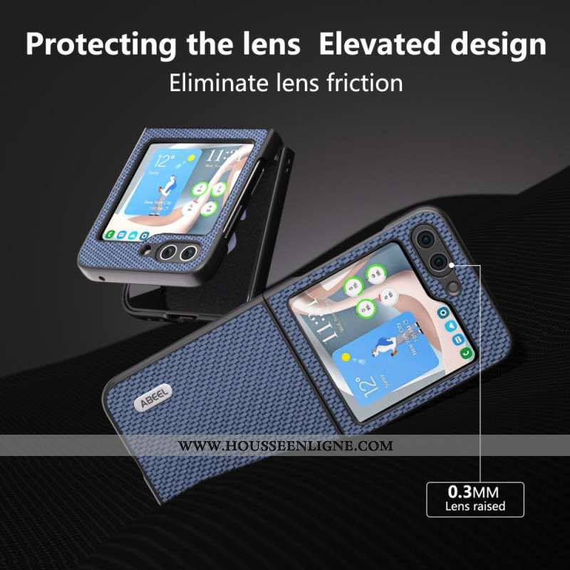 Coque Samsung Galaxy Z Flip 7 FE / Z Flip 6 Design Fibre Carbone ABEEL