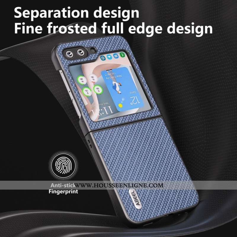 Coque Samsung Galaxy Z Flip 7 FE / Z Flip 6 Design Fibre Carbone ABEEL