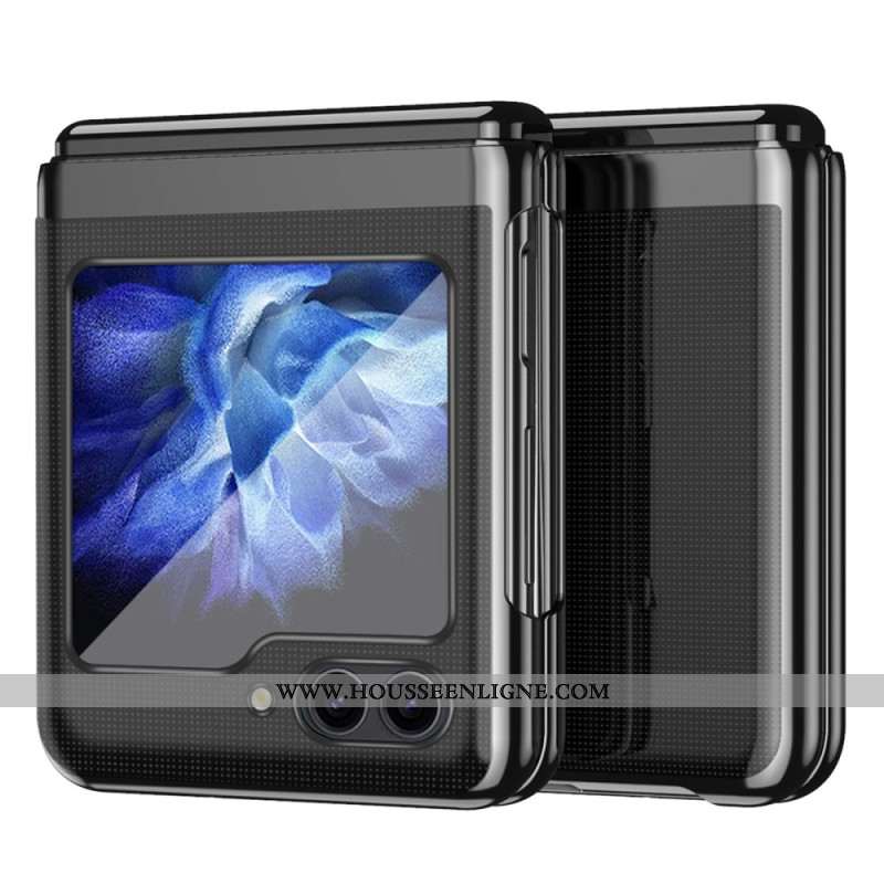 Coque Samsung Galaxy Z Flip 7 FE / Z Flip 6 Design Transparent et Effet Métal