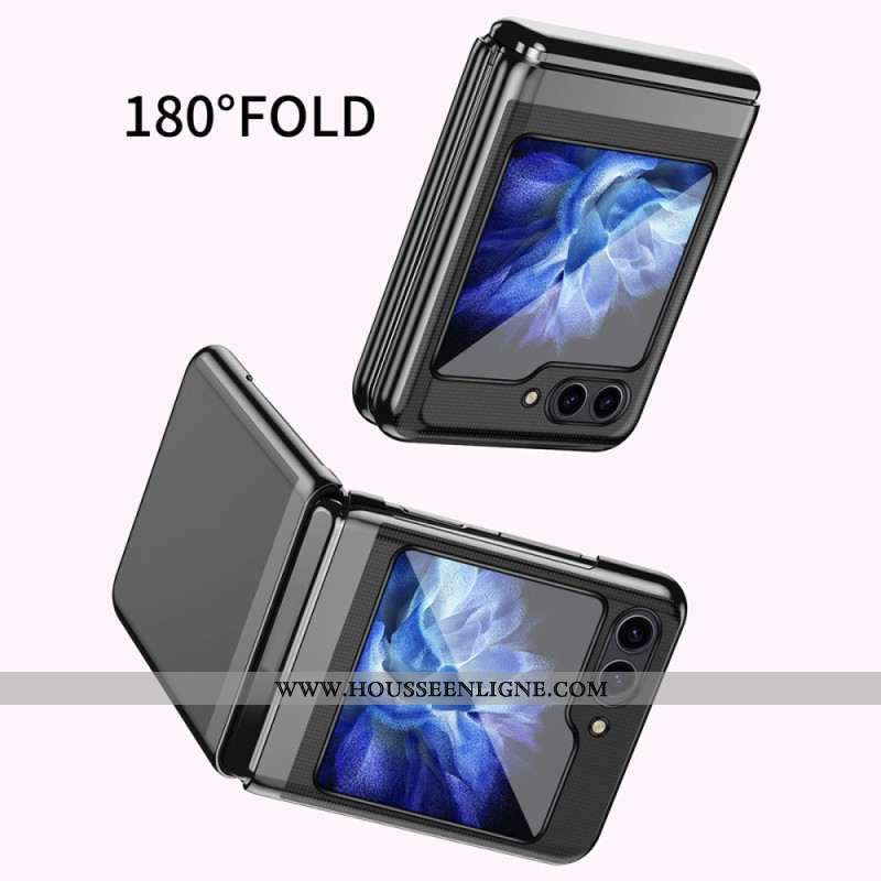 Coque Samsung Galaxy Z Flip 7 FE / Z Flip 6 Design Transparent et Effet Métal