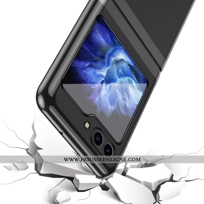 Coque Samsung Galaxy Z Flip 7 FE / Z Flip 6 Design Transparent et Effet Métal