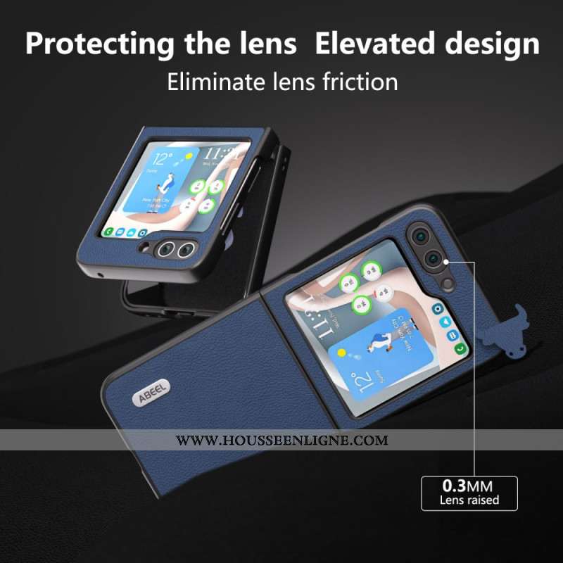 Coque Samsung Galaxy Z Flip 7 FE / Z Flip 6 Effet Cuir ABEEL