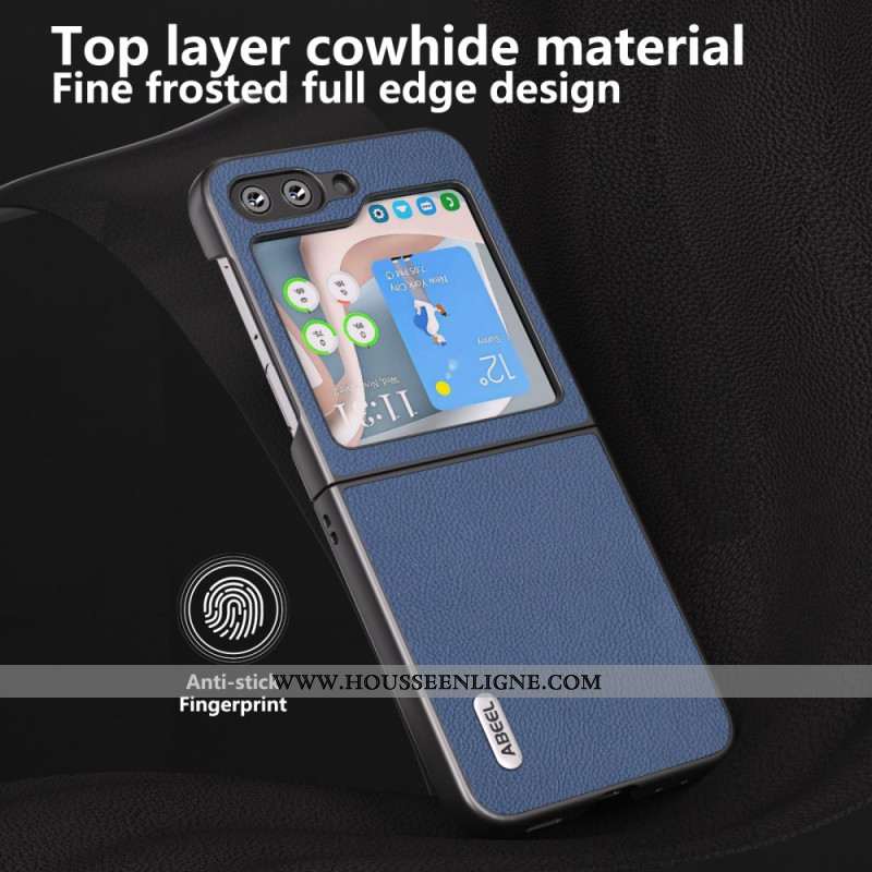 Coque Samsung Galaxy Z Flip 7 FE / Z Flip 6 Effet Cuir ABEEL