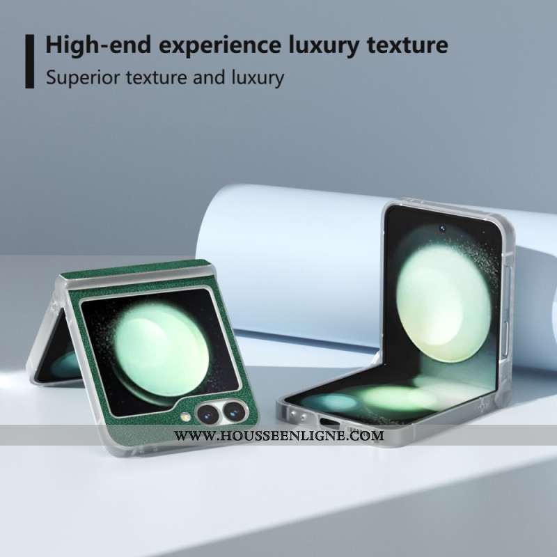 Coque Samsung Galaxy Z Flip 7 FE / Z Flip 6 Effet Cuir Mat