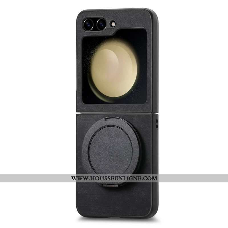 Coque Samsung Galaxy Z Flip 7 FE / Z Flip 6 Effet Daim avec Support Rotatif