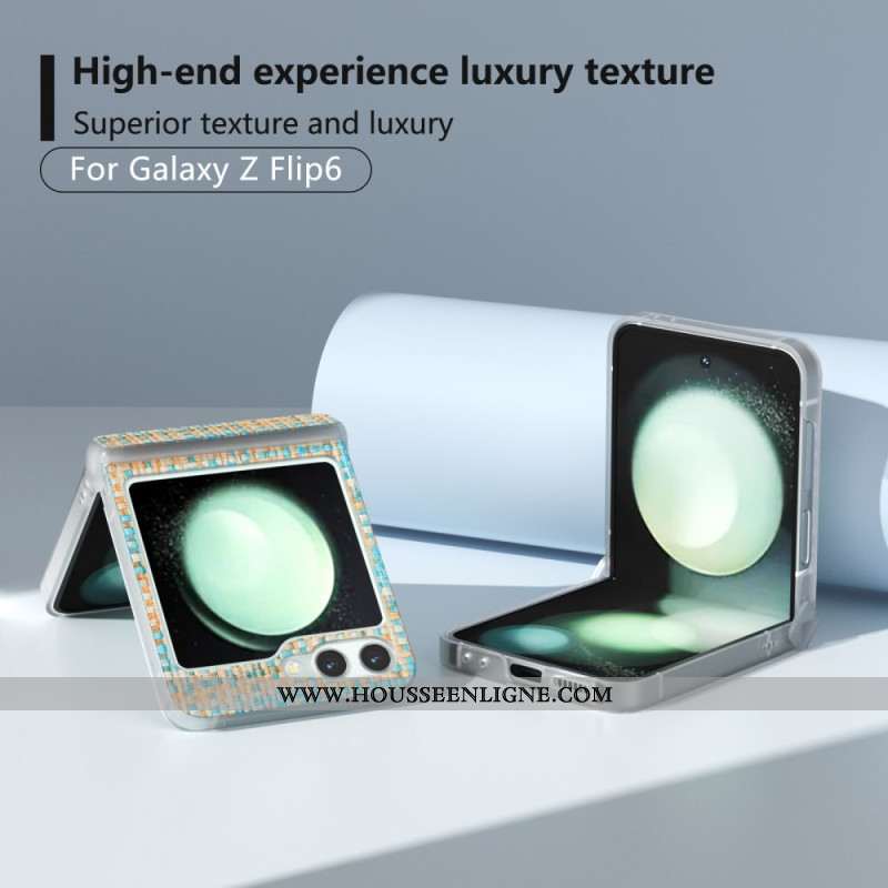 Coque Samsung Galaxy Z Flip 7 FE / Z Flip 6 Effet Tissu